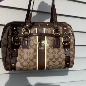Coach Brown Signature Handbag